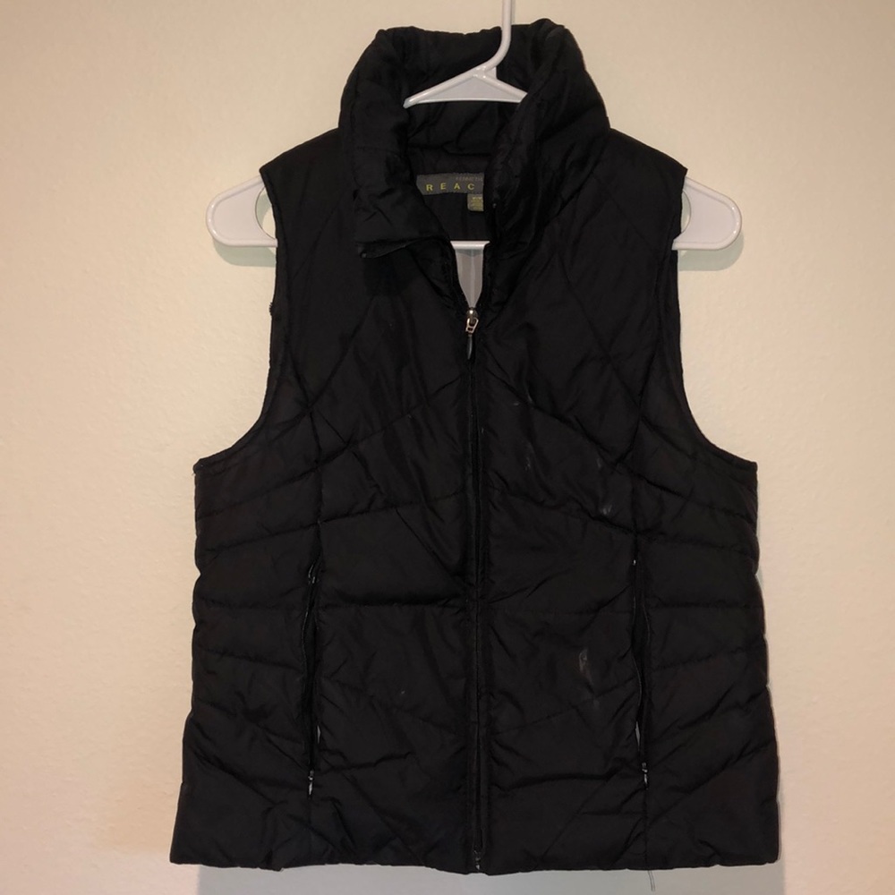 black puffy vest